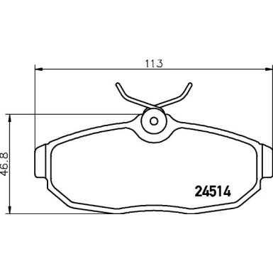 Bremsbelagsatz, Scheibenbremse 8DB 355 013-111 Bremsbelagsatz, Scheibenbremse 8DB 355 013-111