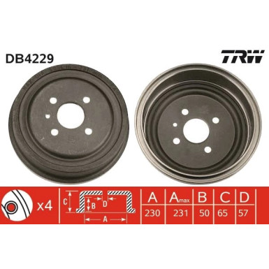Bremstrommel DB4229 Bremstrommel DB4229