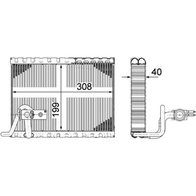 Verdampfer, Klimaanlage AE 124 000P Verdampfer, Klimaanlage AE 124 000P