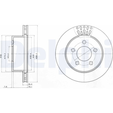 Delphi Bremsscheibe BG4103 Delphi Bremsscheibe BG4103