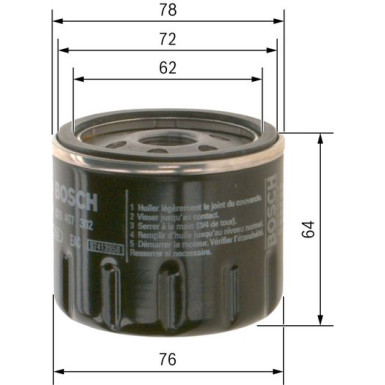 BOSCH F 026 407 302 Ölfilter BOSCH F 026 407 302 Ölfilter