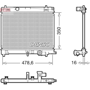 Kühler, Motorkühlung DRM50137 Kühler, Motorkühlung DRM50137