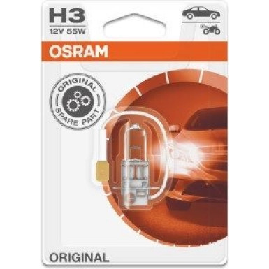 Osram Glühlampe, Fernscheinwerfer Original H3 12V Einzelblister ORIGINAL 64151-01B