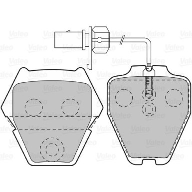 Valeo Bremsbelagsatz, Scheibenbremse 598992