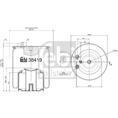 FEBI BILSTEIN 38419 Federbalg, Luftfederung