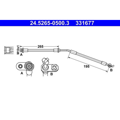 Bremsschlauch 24.5265-0500.3 Bremsschlauch 24.5265-0500.3