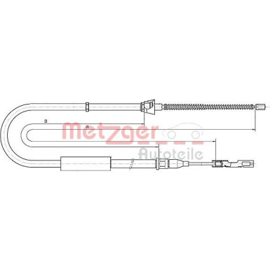 Metzger Seilzug, Feststellbremse 10.7515