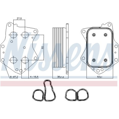 Nissens Ölkühler, Motoröl FIRST FIT 90873