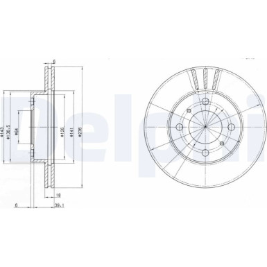 Delphi Bremsscheibe BG2810 Delphi Bremsscheibe BG2810