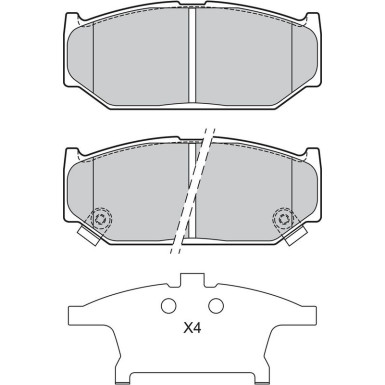 Valeo Bremsbelagsatz, Scheibenbremse 601309 Valeo Bremsbelagsatz, Scheibenbremse 601309