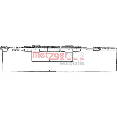 Metzger Seilzug, Feststellbremse 10.423 Metzger Seilzug, Feststellbremse 10.423