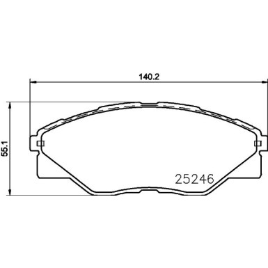 Bremsbelagsatz, Scheibenbremse 8DB 355 019-811 Bremsbelagsatz, Scheibenbremse 8DB 355 019-811