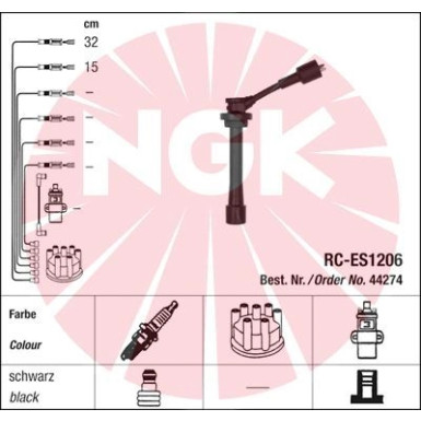 NGK Zündleitungssatz 44274 NGK Zündleitungssatz 44274
