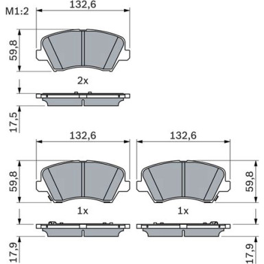 Bremsbelagsatz, Scheibenbremse 0 986 424 863 Bremsbelagsatz, Scheibenbremse 0 986 424 863