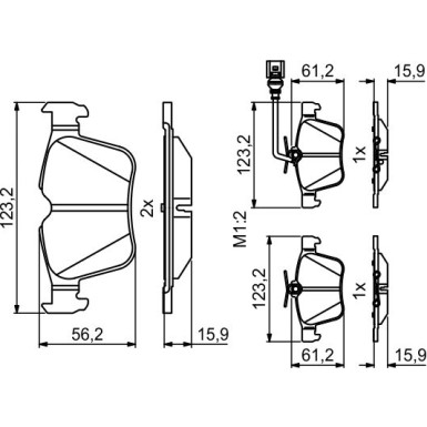 BOSCH Bremsbelagsatz, Scheibenbremse 0 986 494 835 BOSCH Bremsbelagsatz, Scheibenbremse 0 986 494 835