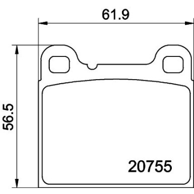 Hella Bremsbelagsatz, Scheibenbremse 8DB 355 008-801 Hella Bremsbelagsatz, Scheibenbremse 8DB 355 008-801