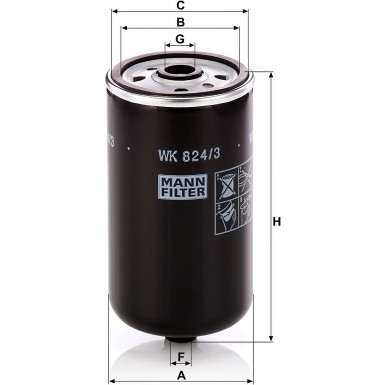 Kraftstofffilter WK 824/3 Kraftstofffilter WK 824/3