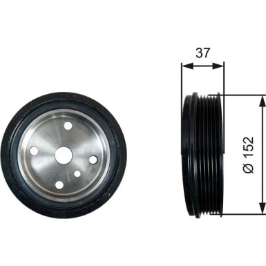 Gates Riemenscheibe, Kurbelwelle DriveAlign™ TVD1137