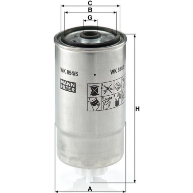 Kraftstofffilter WK 854/5 Kraftstofffilter WK 854/5