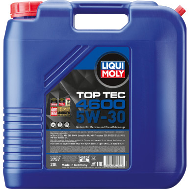 LIQUI MOLY Motoröl Top Tec 4600 5W-30, 20l 3757