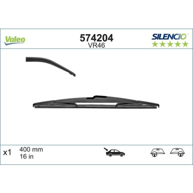 Valeo Wischblatt Scheibenwischer SILENCIO REAR 574204