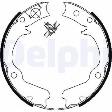 Delphi Bremsbackensatz, Feststellbremse LS1899