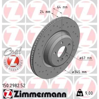 Zimmermann Bremsscheibe SPORT Z 150.2982.52