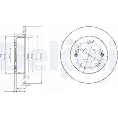 Delphi Bremsscheibe BG3746 Delphi Bremsscheibe BG3746