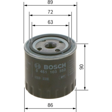 BOSCH 0 451 103 353 Ölfilter BOSCH 0 451 103 353 Ölfilter