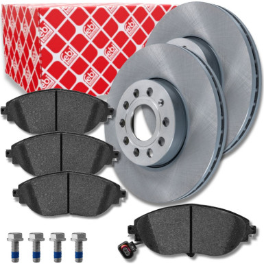 FEBI Bremsscheibe Ø288 22902 + Bremsbeläge 16994 VORNE für Audi VW SKODA SEAT FEBI Bremsscheibe Ø288 22902 + Bremsbeläge 16994 VORNE für Audi VW SKODA SEAT