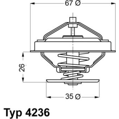 Wahler Thermostat, Kühlmittel 4236.92D