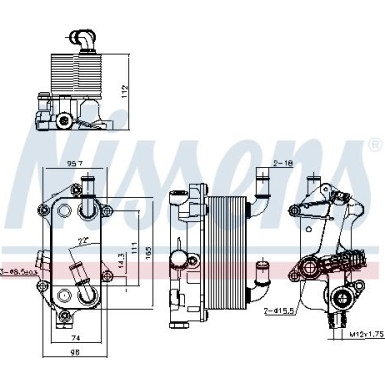 Nissens Ölkühler, Motoröl FIRST FIT 91182