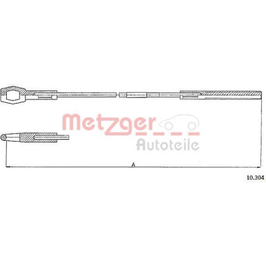 Metzger Seilzug, Kupplungsbetätigung 10.304