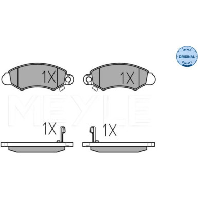 Meyle Bremsbelagsatz, Scheibenbremse MEYLE-ORIGINAL: True to OE 025 232 9614/W Meyle Bremsbelagsatz, Scheibenbremse MEYLE-ORIGINAL: True to OE 025 232 9614/W