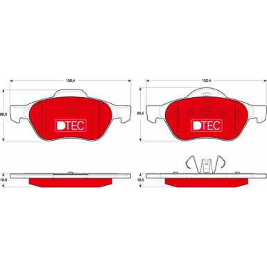 TRW Bremsbelagsatz, Scheibenbremse DTEC COTEC GDB1687DTE TRW Bremsbelagsatz, Scheibenbremse DTEC COTEC GDB1687DTE