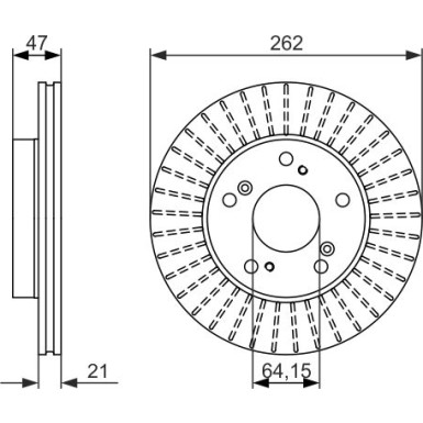 BOSCH Bremsscheibe 0 986 479 687