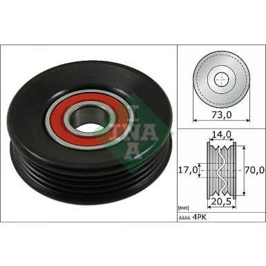 INA Spannrolle, Keilrippenriemen 531 0853 10