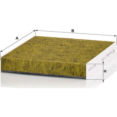 MANN-FILTER FP 2442 Innenraumfilter FreciousPlus Aktivkohlefilter mit Polyphenol, antibakteriell, Feinstaubfilter (PM 2.5)