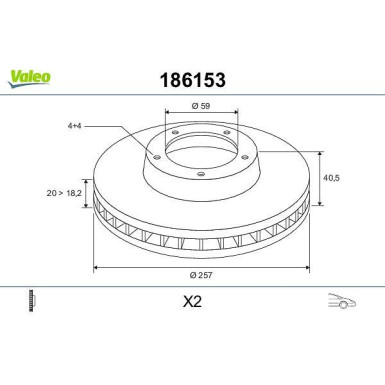 Bremsscheibe 186153 Bremsscheibe 186153