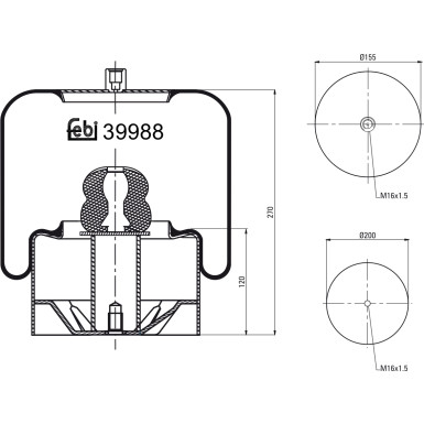 FEBI BILSTEIN 39988 Federbalg, Luftfederung