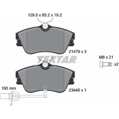 Textar Bremsbelagsatz, Scheibenbremse Q+ 2147903