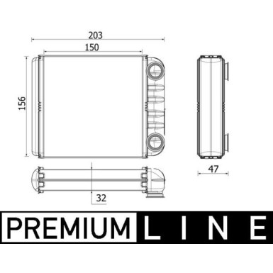 Mahle Wärmetauscher, Innenraumheizung BEHR Premium Line AH 280 000P
