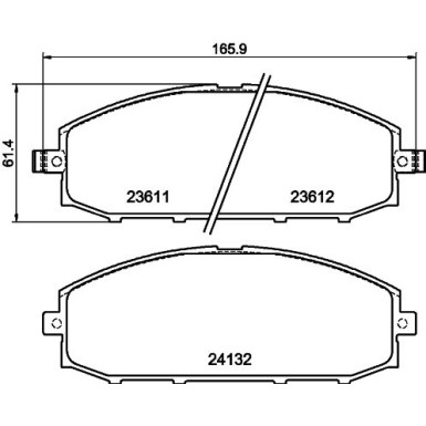 Hella Bremsbelagsatz, Scheibenbremse 8DB 355 010-511 Hella Bremsbelagsatz, Scheibenbremse 8DB 355 010-511