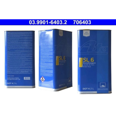 ATE 03.9901-6403.2 BREMSFLÜSSIGKEIT SL.6 DOT4 SAE J1704 5L