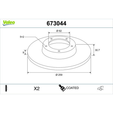 Bremsscheibe 673044 Bremsscheibe 673044