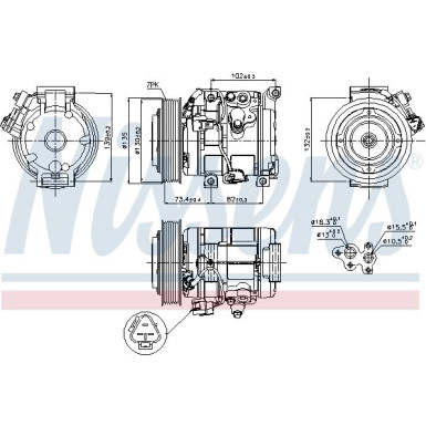 Nissens Kompressor, Klimaanlage FIRST FIT 89250