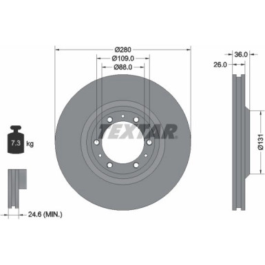 Textar Bremsscheibe 92091400 Textar Bremsscheibe 92091400