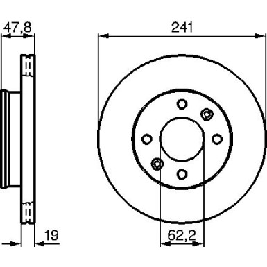 BOSCH Bremsscheibe 0 986 479 206