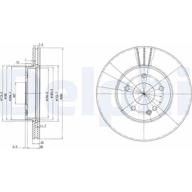 Delphi Bremsscheibe BG2768