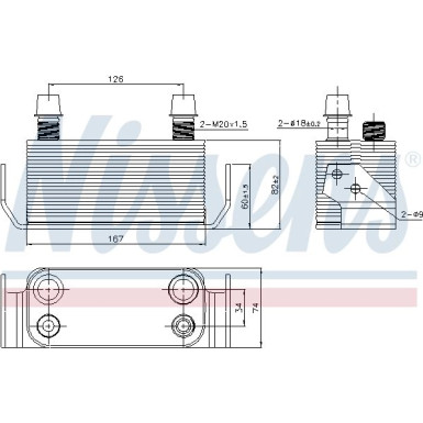 Nissens Ölkühler, Automatikgetriebe 91178